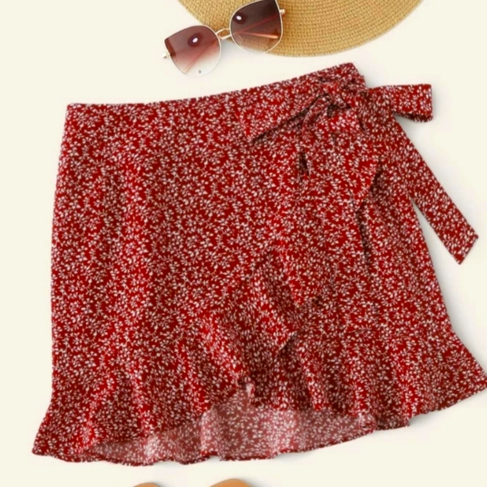 Ruffle wrap skirt